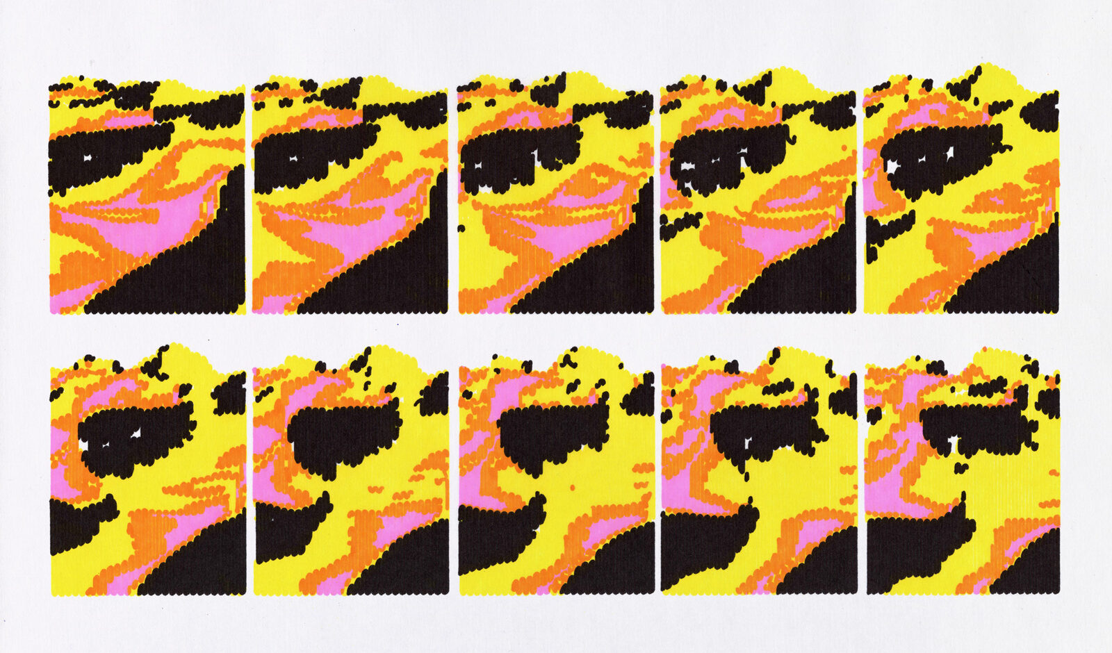 Daniel Savage waves pen plotter print, layered topographic line drawing of ocean waves, generative illustration artwork