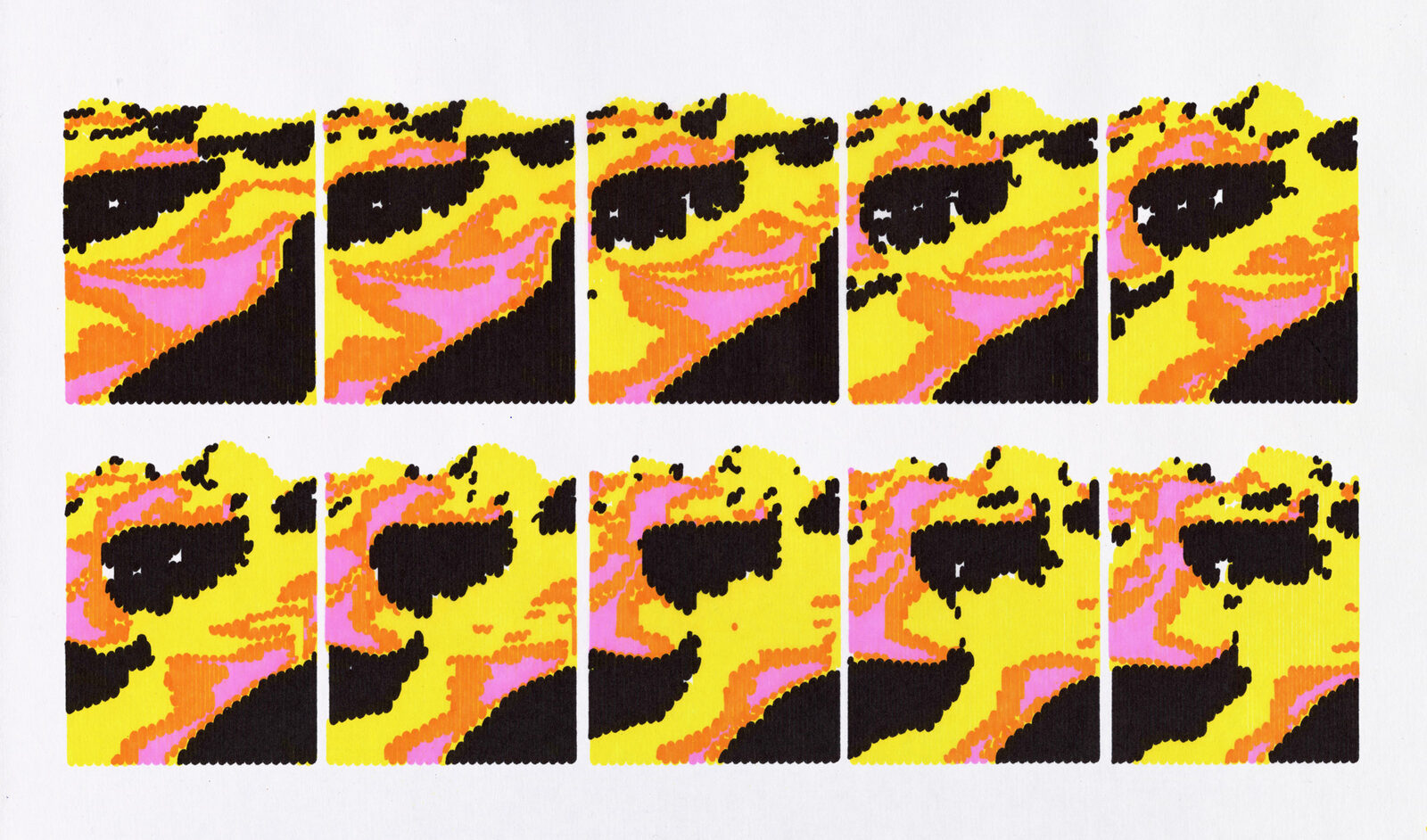 Daniel Savage wave pen plotter print, layered ocean wave topography in fine line work, generative landscape illustration and fine art