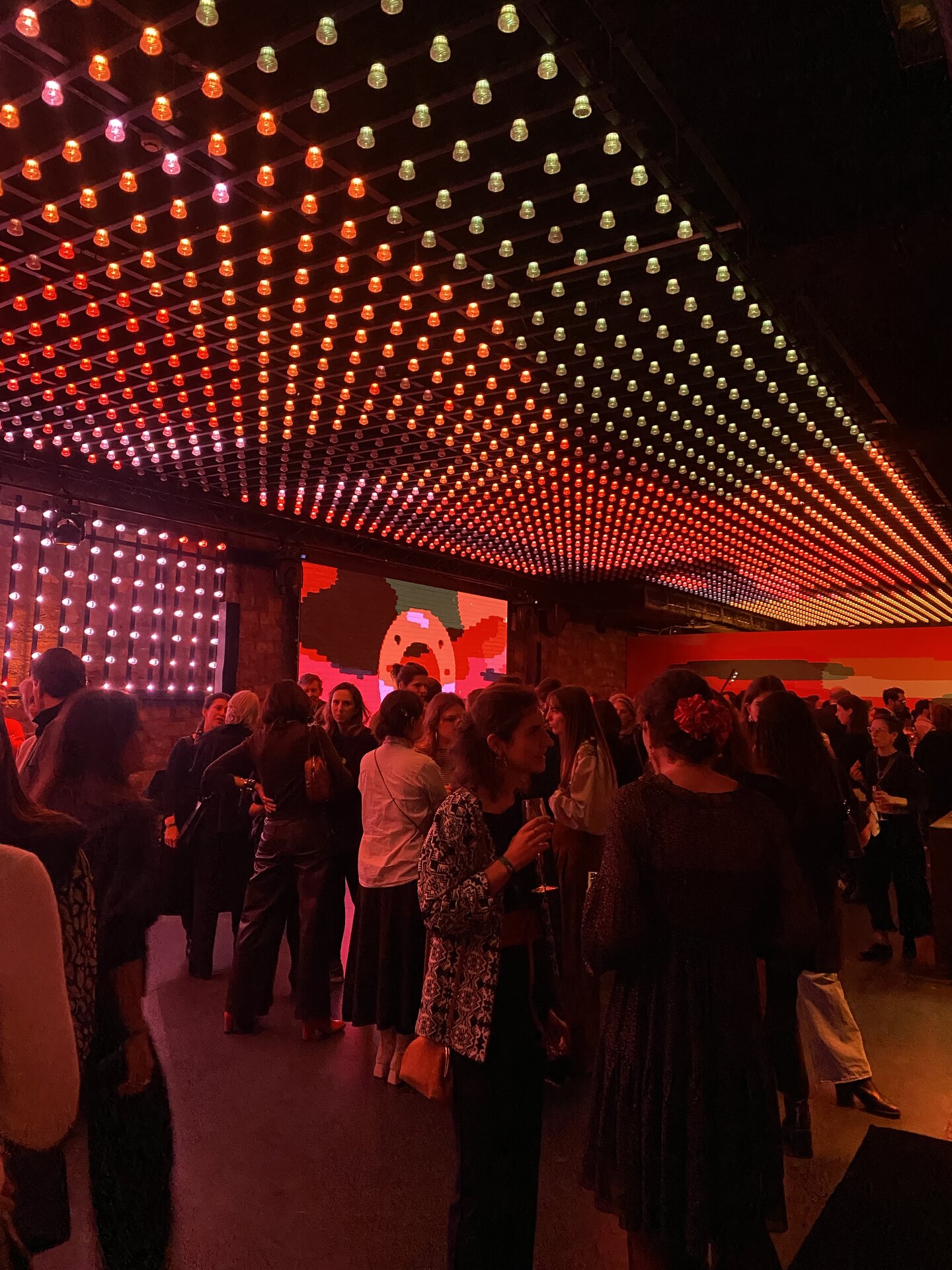 Daniel Savage design for Hermès Holiday Party, illustration blending abstraction and representation with pen plotter technique