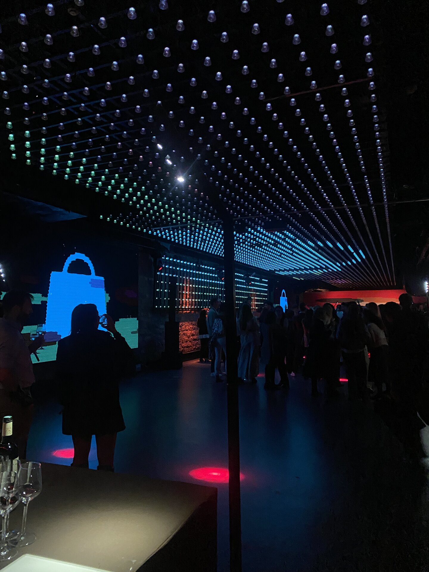 Daniel Savage artwork for Hermès Holiday Party, textured graphic design with printmaking influences