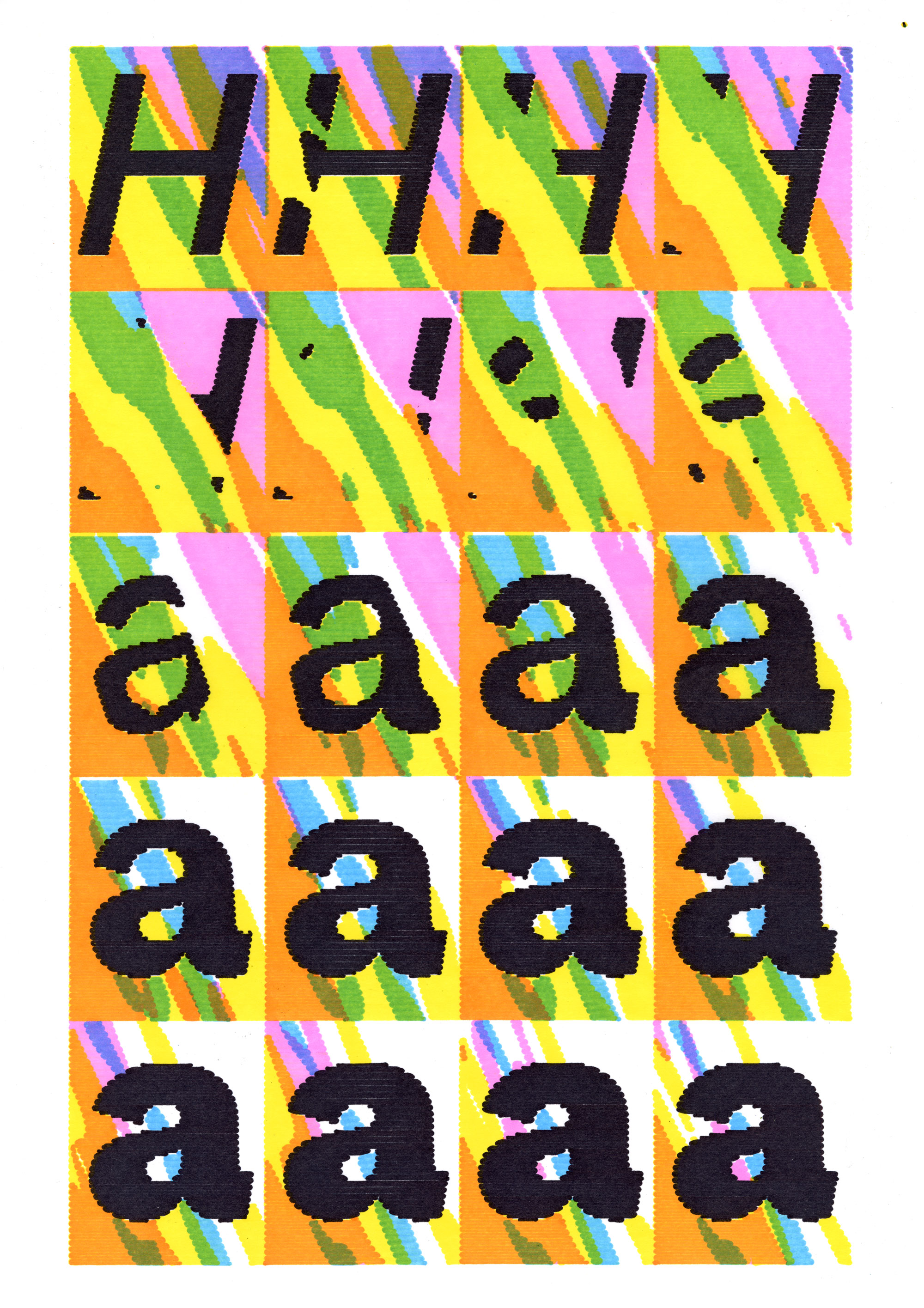 Daniel Savage typographic print for Sharp Type foundry Hauss typeface